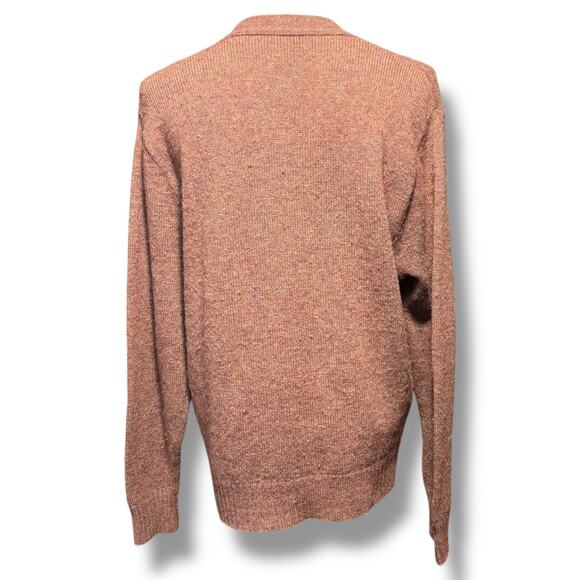 VINTAGE Campus Wool Sweater Marbled Heather Mauve Large - Picture 3 of 5